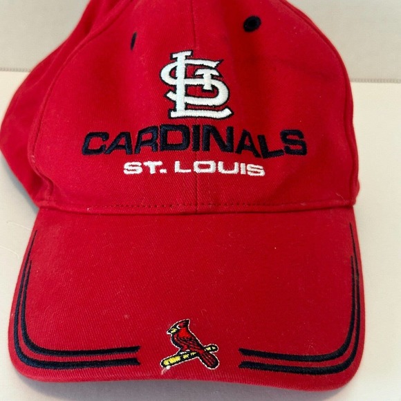 T.E.I. St Louis Cardinals Red Ball Cap Hat Embroidered Logo Adjustable Baseball - Picture 8 of 8